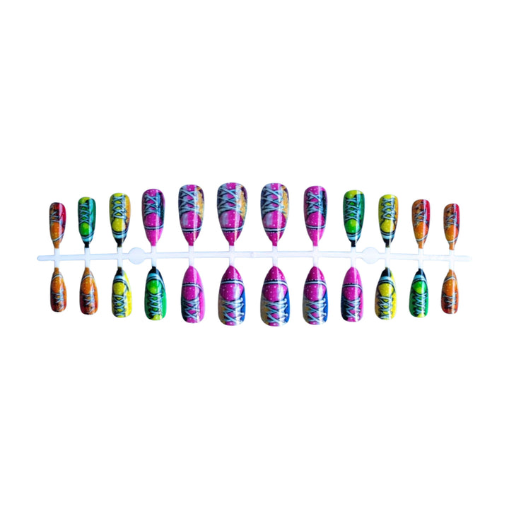 Playful Themed Press-On Nail Set Kalsten