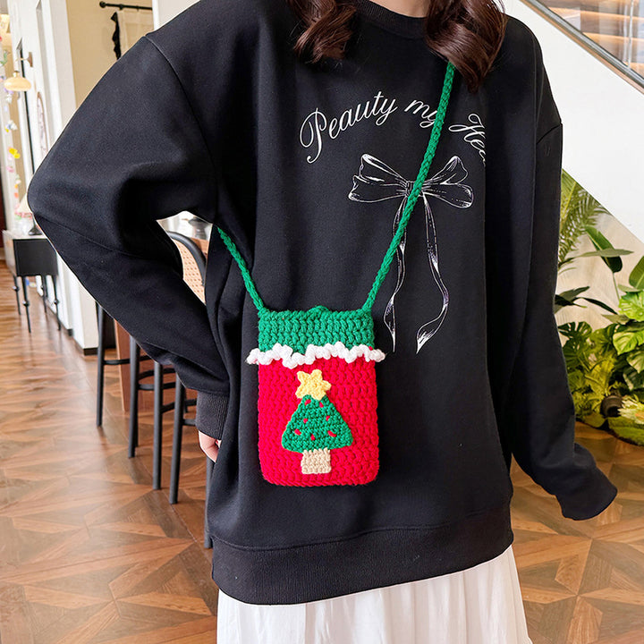 Crochet Santa-Themed Mini Bag