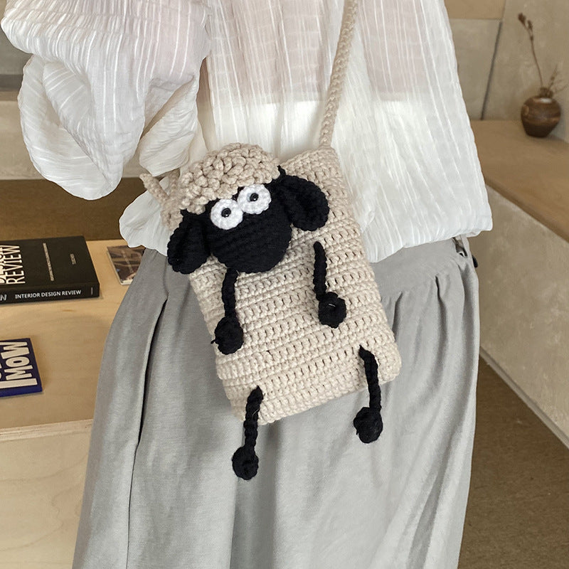 Cute Sheep-Themed Crochet Mini Backpack