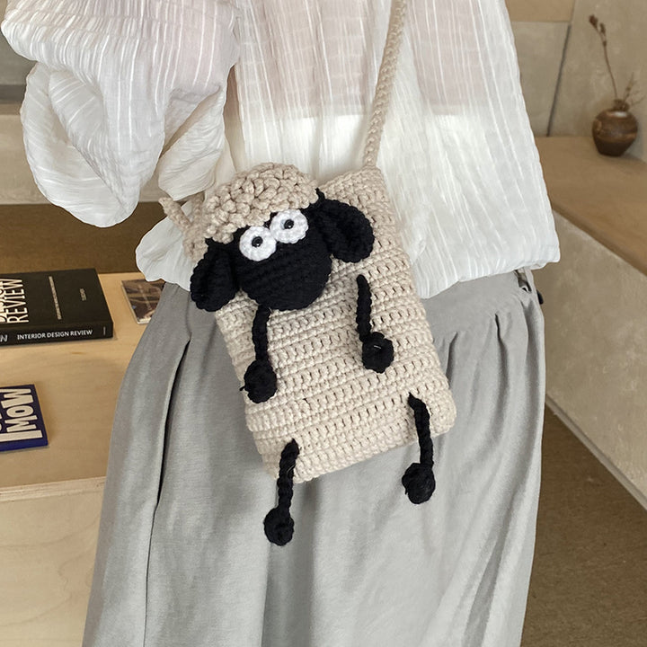 Cute Sheep-Themed Crochet Mini Backpack