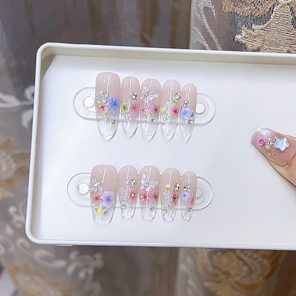 Floral Acrylic Press-On Nail Set Kalsten