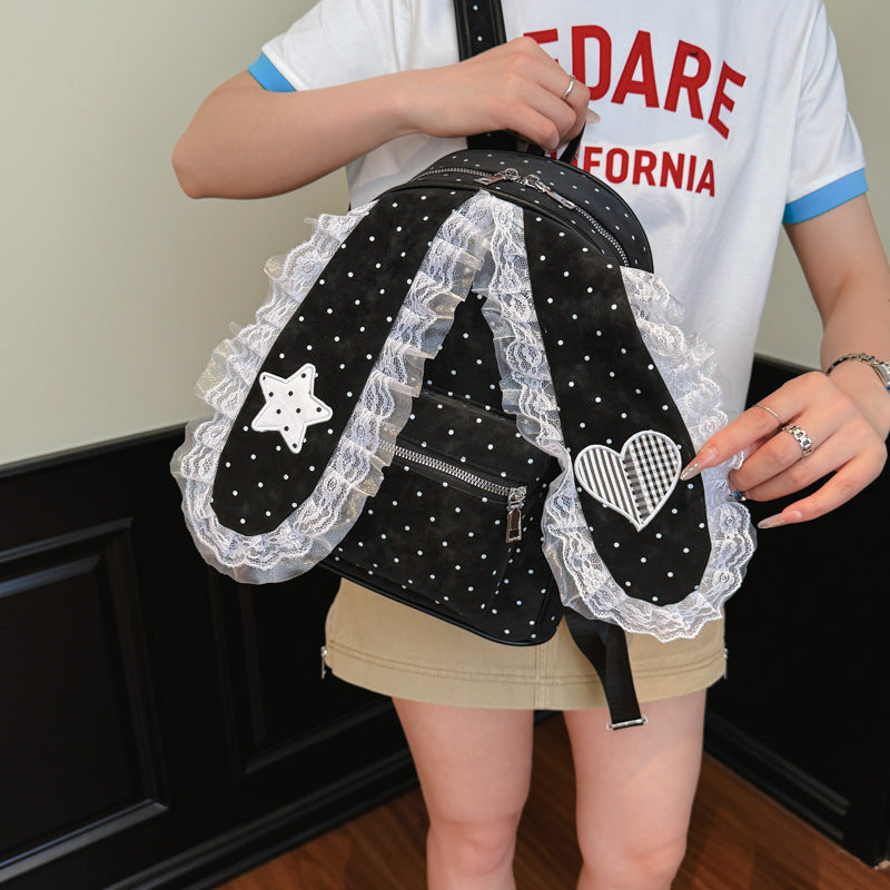 Cute Bunny-Ear Plush Backpack Kalsten