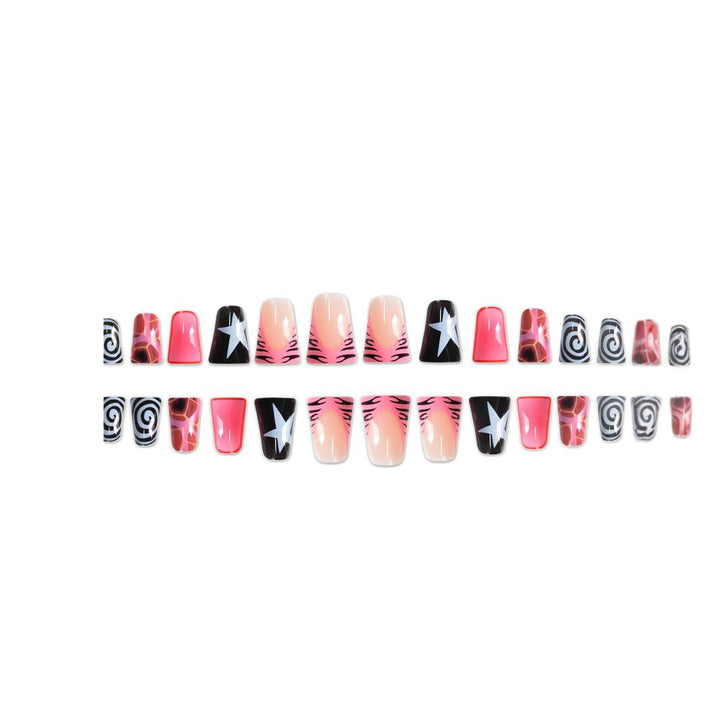 Creative Graphic Press-On Nail Art Kalsten