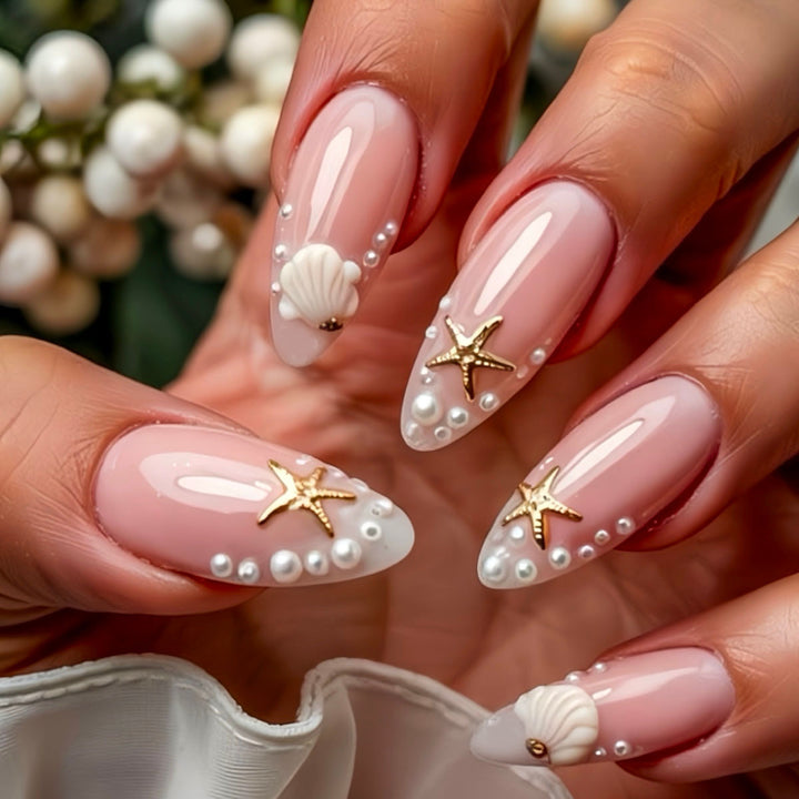 Ocean-Inspired Acrylic Nail Art Extensions Kalsten