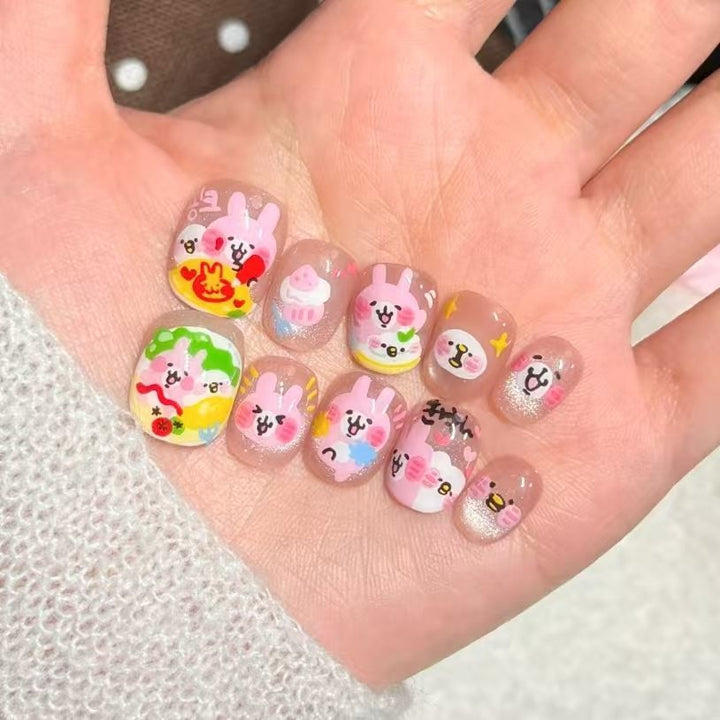 Artistic Coffee-Inspired Press-On Nail Art Set Kalsten