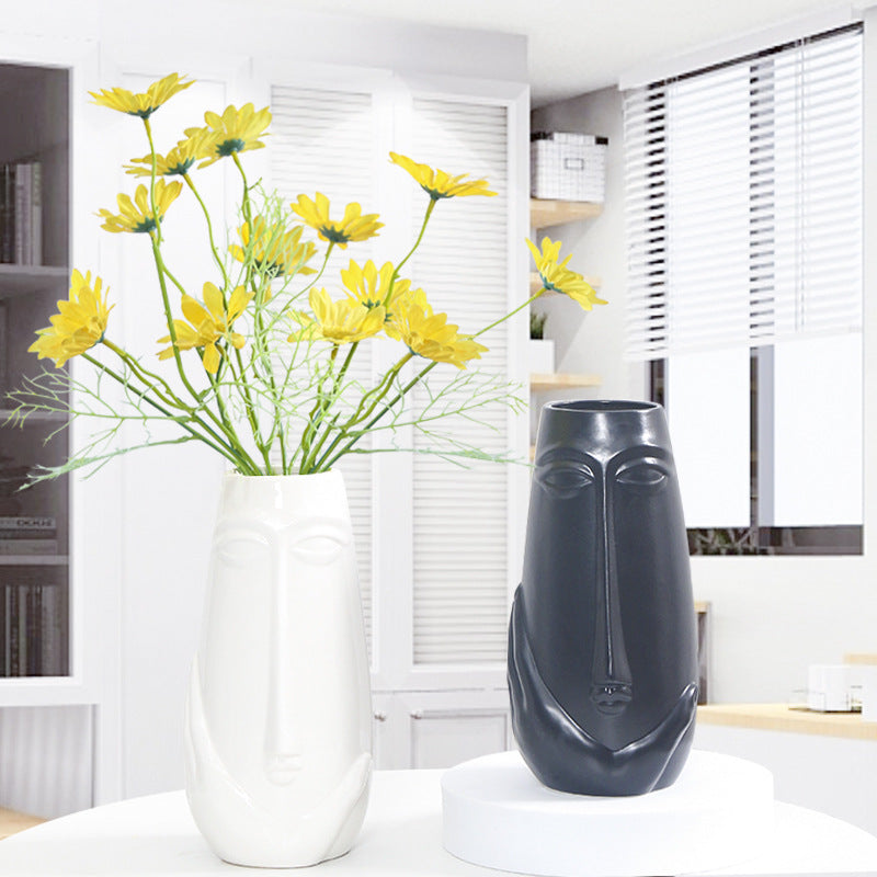 Artistic Face-Shaped Ceramic Vase Kalsten