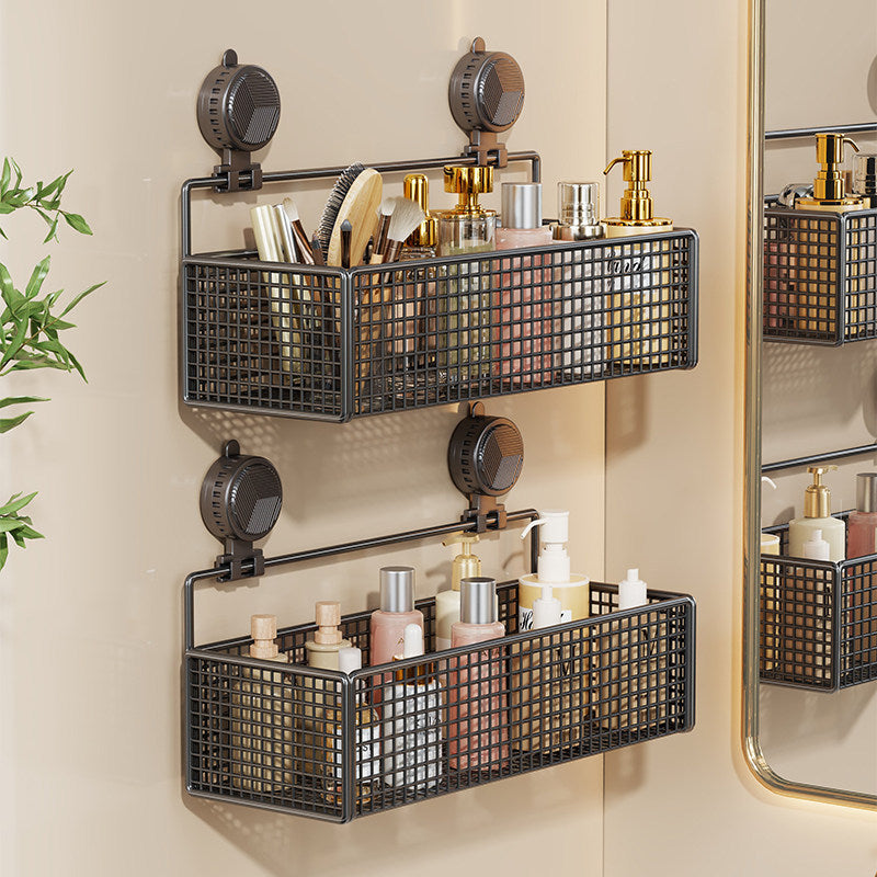 Suction-Mount Vertical Mesh Cosmetic & Toiletry Organizer