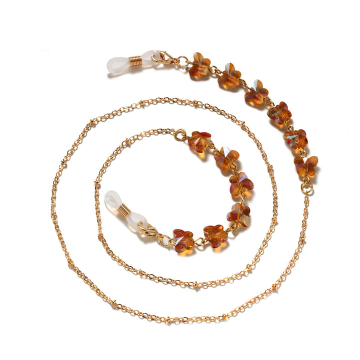 Floral-Embellished Eyewear Chain kalsten
