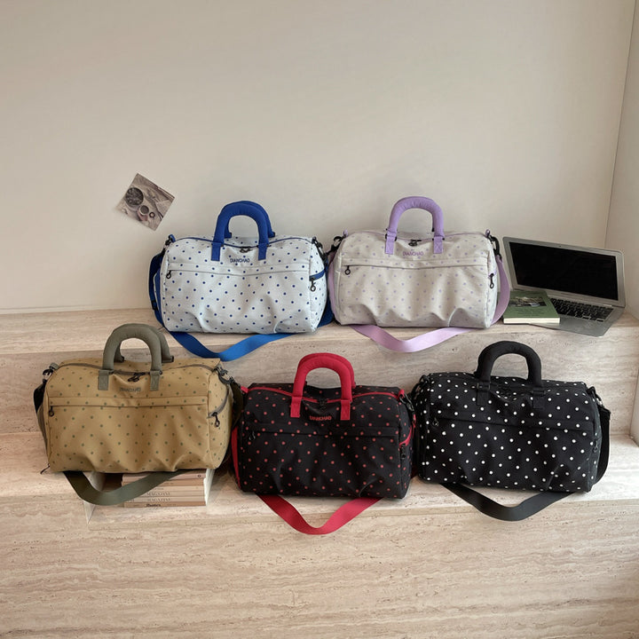 Spacious Polka Dot Travel Duffel Kalsten