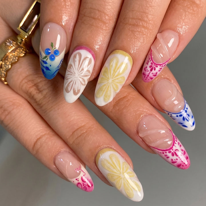 Floral Art Press-On Nails