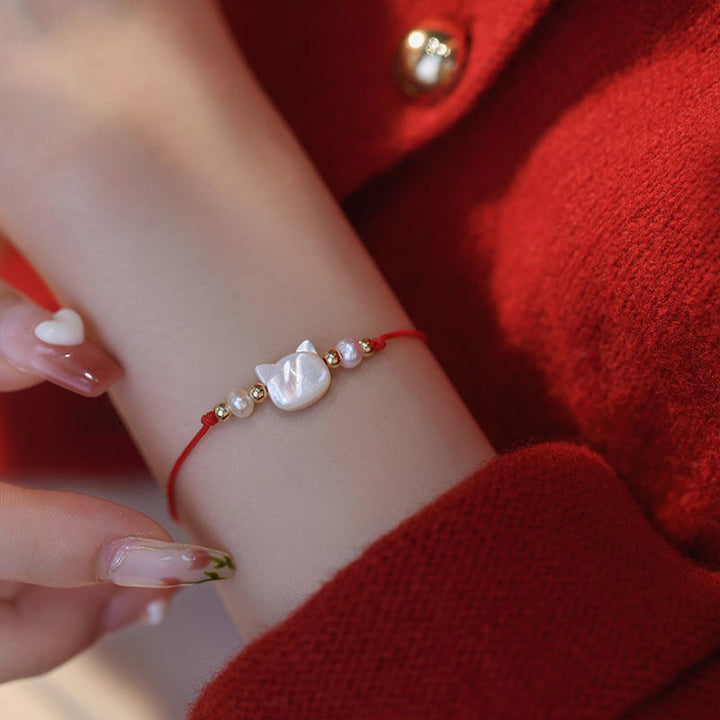 Adjustable Cat-Themed Charm Bracelet Kalsten