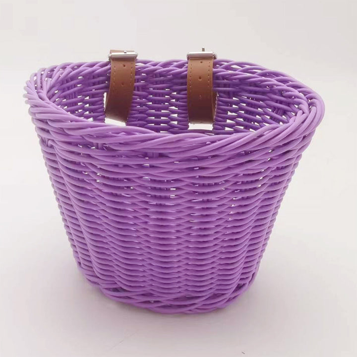 Decorative Woven Storage Basket with Leather Handles Kalsten