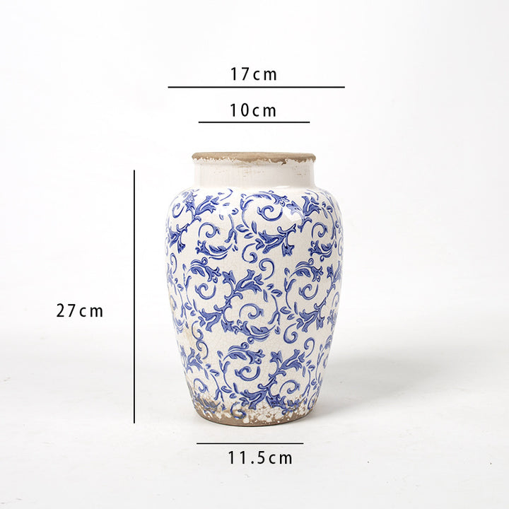 Floral Ceramic Vase with Artistic Design Kalsten
