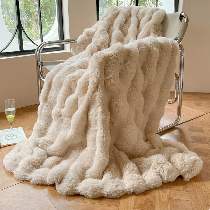 Luxurious Textured Soft Throw Blanket Kalsten
