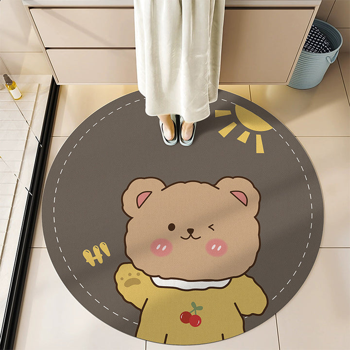 Round Decorative Bath Mat Kalsten