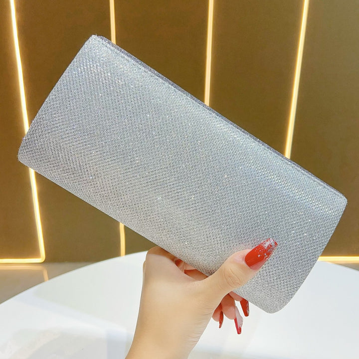 Glittering Metallic Evening Clutch