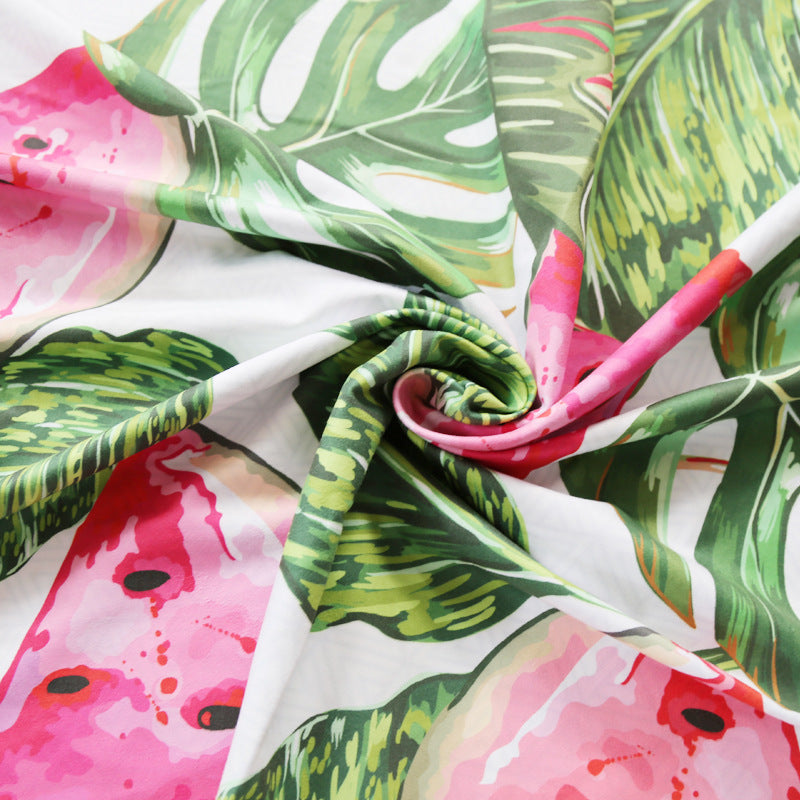 Beach towel with tropical flamingo pattern Kalsten