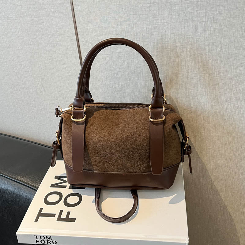 Handcrafted Suede Satchel Bag