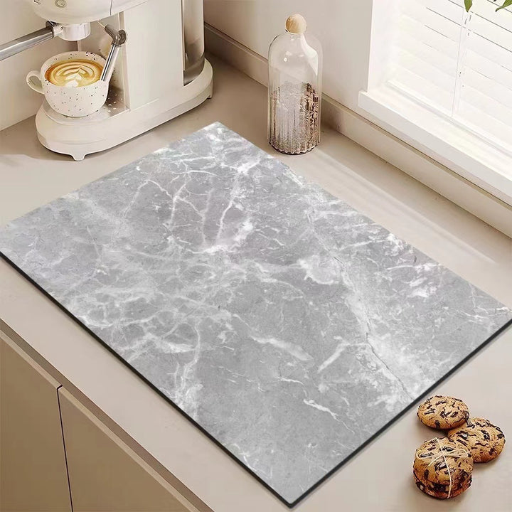 Luxury Marble Design Kitchen Mat