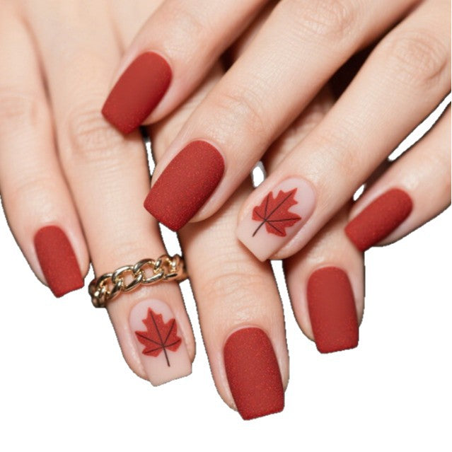 Autumn Leaf Pattern Nail Art Kalsten
