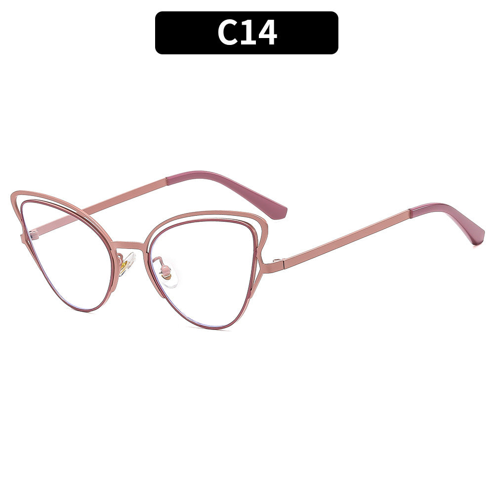 Women's Cat-Eye Sunglasses with Luxurious Metal Frame and High-Quality Gradient Lenses Kalsten