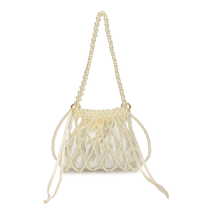 Decorative Beaded Drawstring Handbag