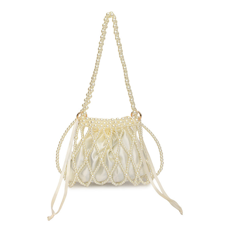 Decorative Beaded Drawstring Handbag