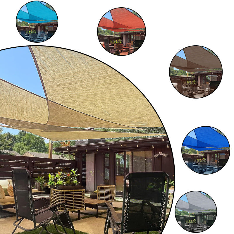 triangle shade sail canopy for patio and pool with reinforced edges and stainless steel D rings Kalsten