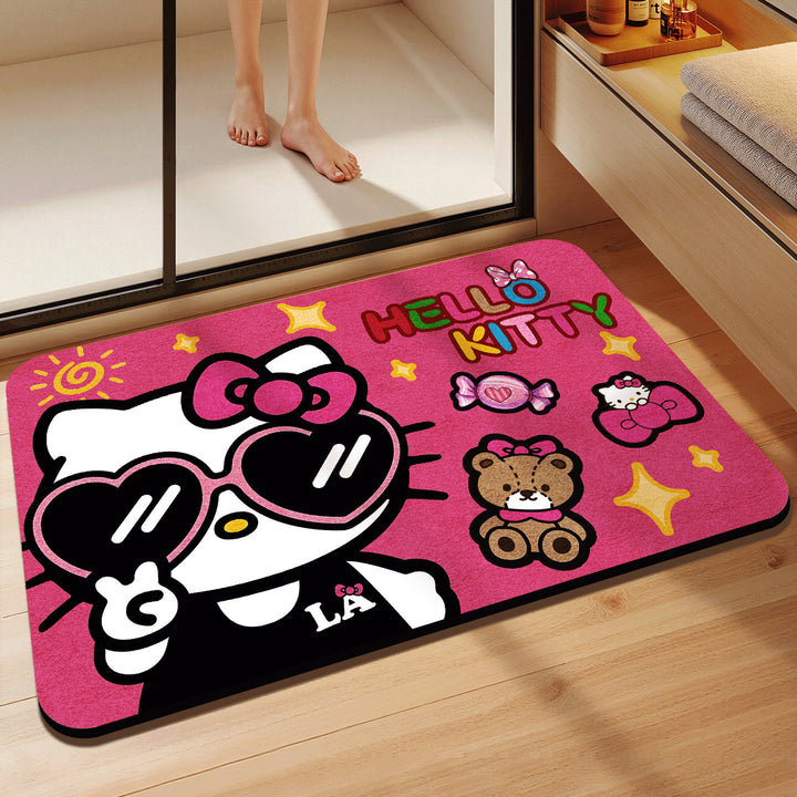 Cartoon-Themed Plush Bath Mat