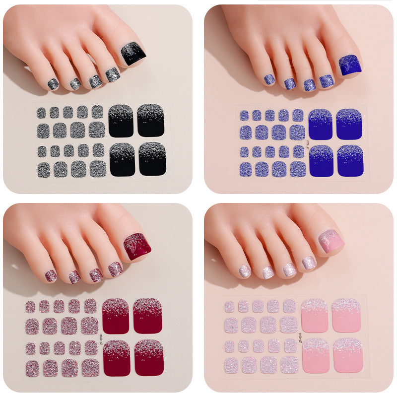 Sparkling Gel Toe Nail Wraps