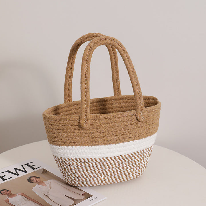 Handmade basket bag with modern accents Kalsten
