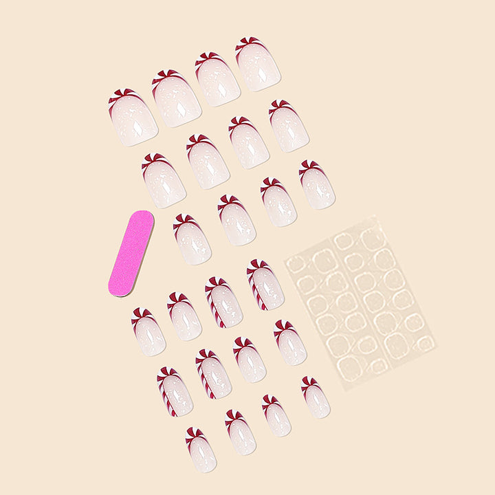 Festive Peppermint Nail Art
