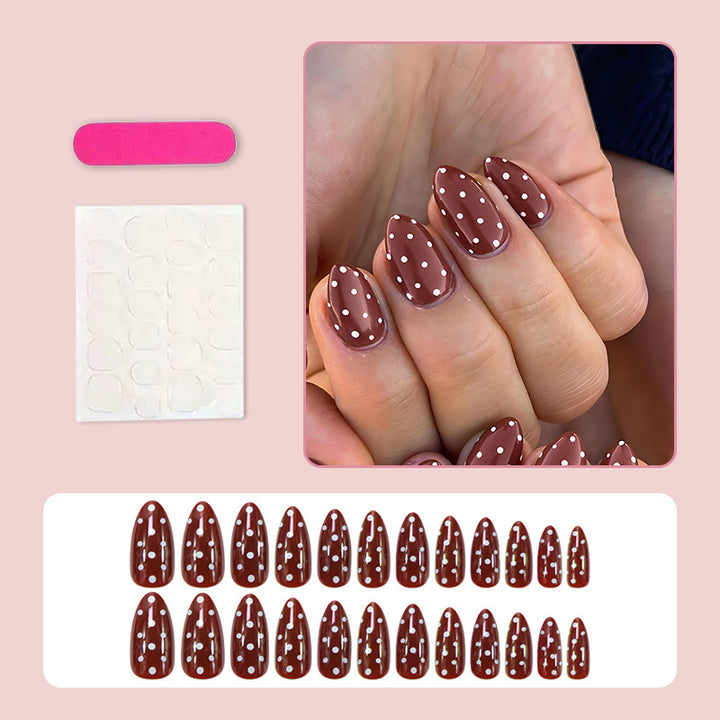 Nail art set with polka dot design and easy adhesive stickers Kalsten