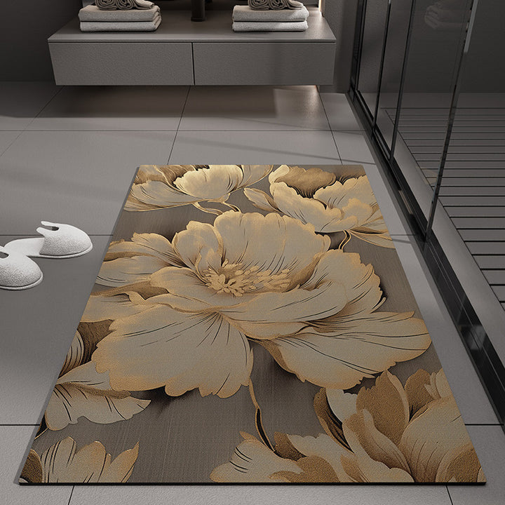 Floral Embossed Bath Mat