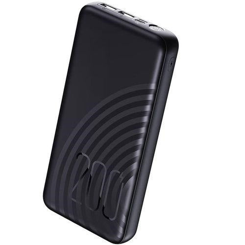 High-capacity wireless power bank with integrated retractable charging cables and LED battery indicators Kalsten