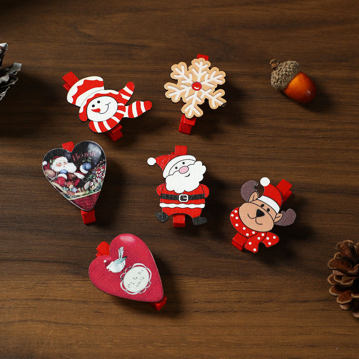 Decorative Wooden Snowflake Clips Kalsten
