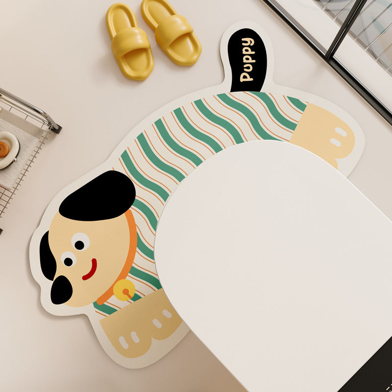Playful Cat Shaped Bath Mat