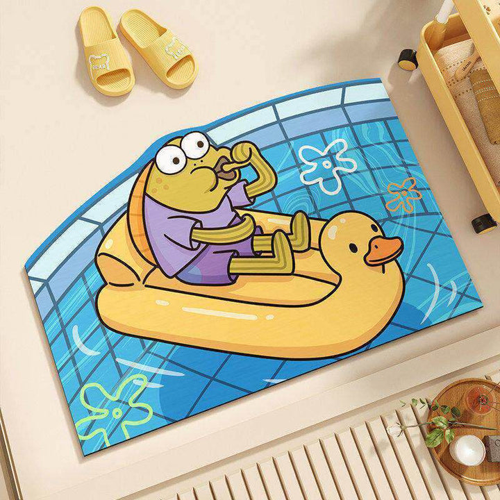 Fun Bathing-Themed Bath Mat