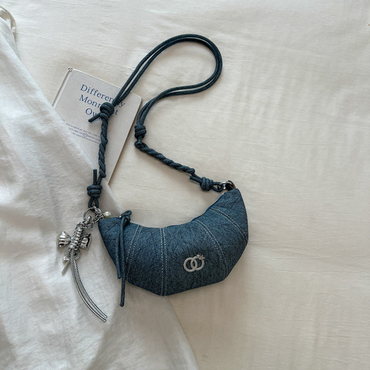 Quilted Denim Crossbody Bag