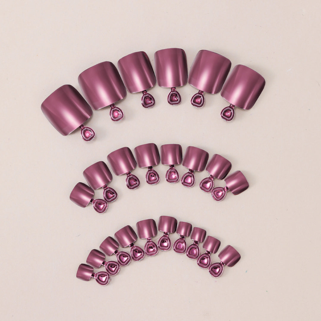 Glossy Gel Toe Nail Art Extensions Kalsten