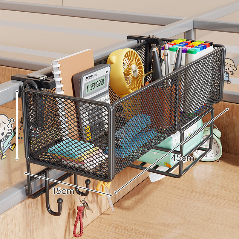 Clamp-On Cubicle Divider Hanging Mesh Desk Storage Basket