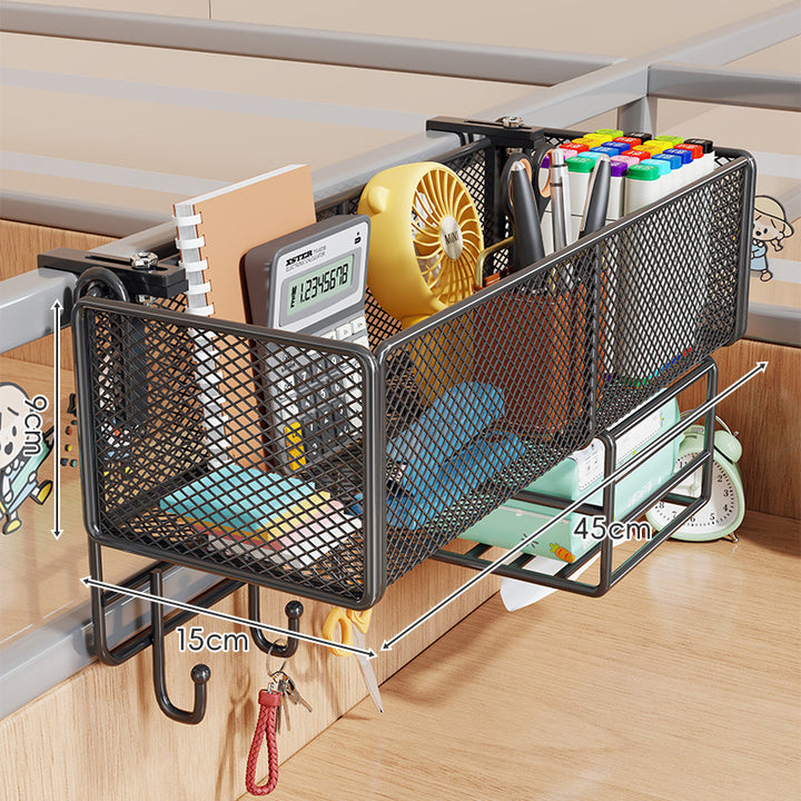 Clamp-On Cubicle Divider Hanging Mesh Desk Storage Basket
