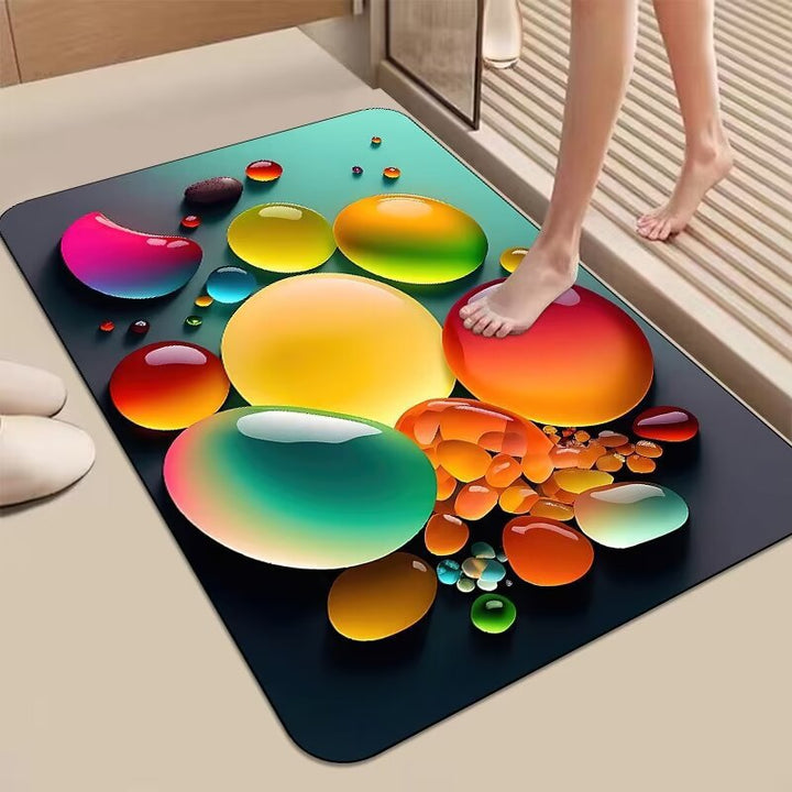 Decorative 3D Pebble Design Bath Mat Kalsten