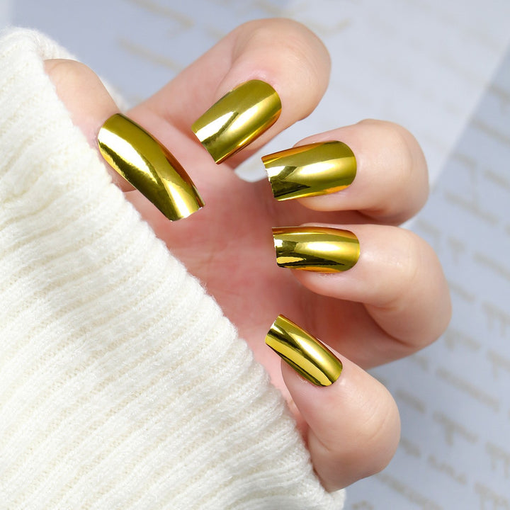 Chrome Finish Press-On Nails Kalsten