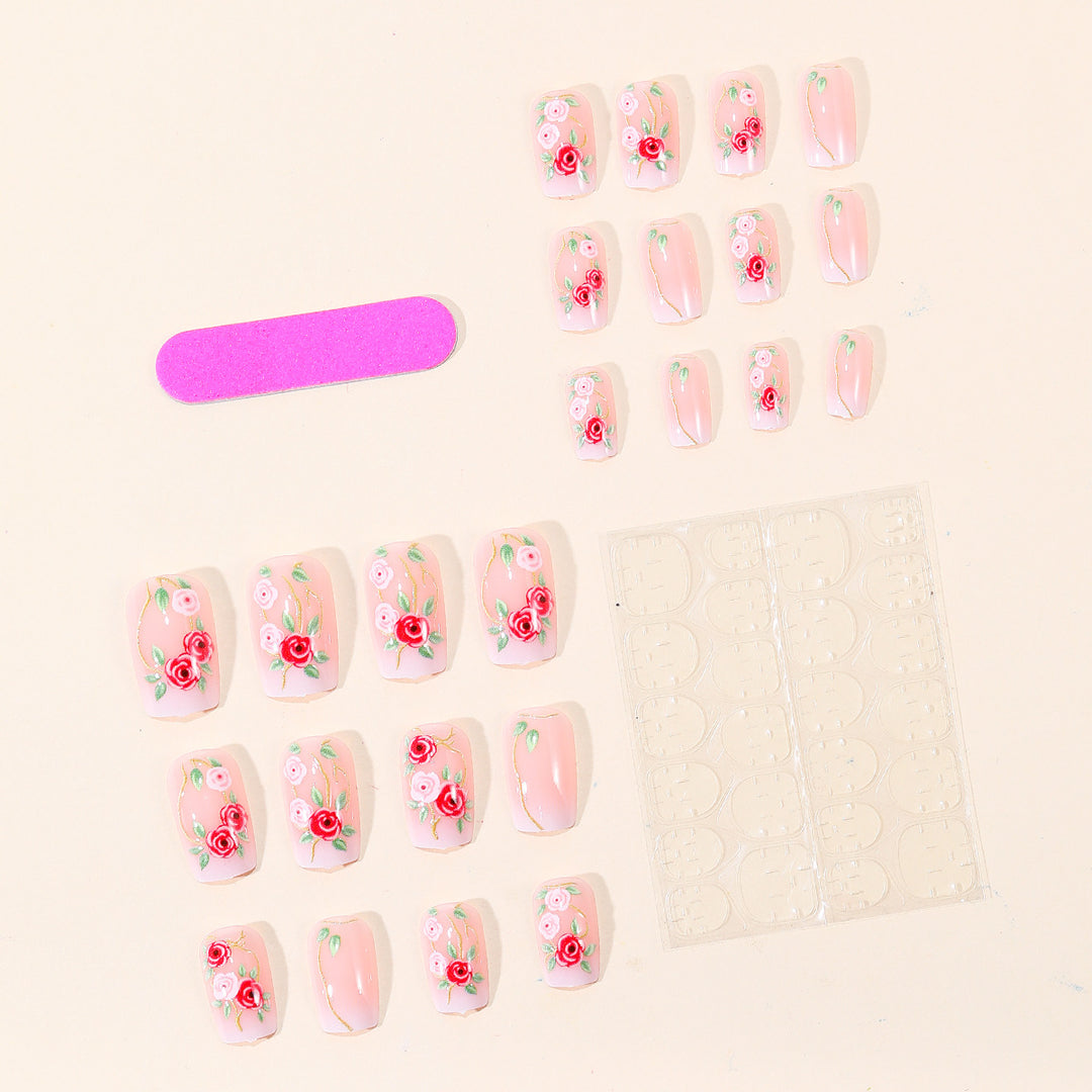 Floral Embellished Nail Art Set Kalsten