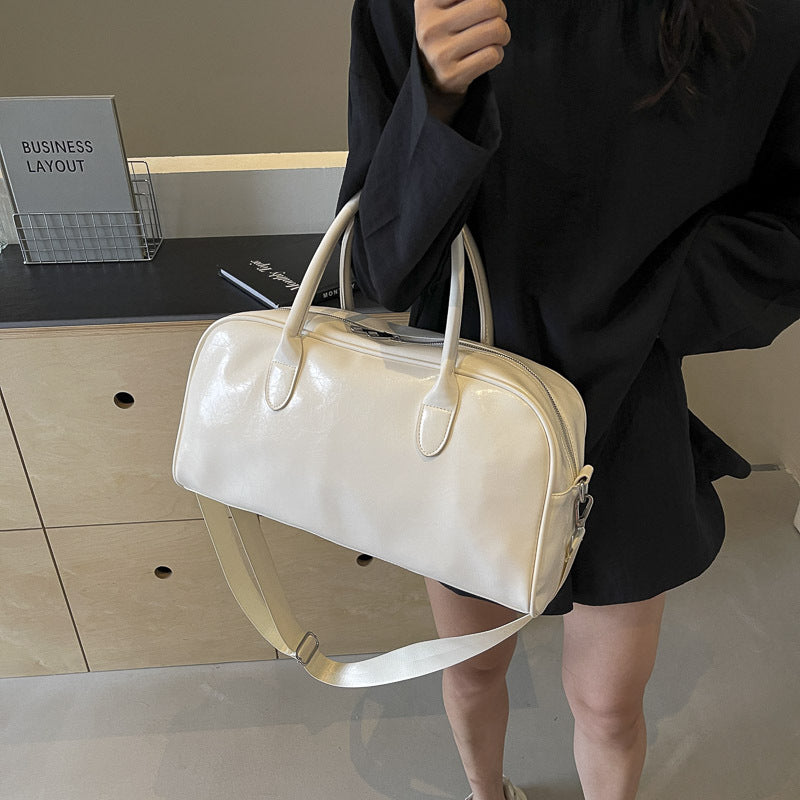Elegant Leather Overnight Duffle Bag Kalsten