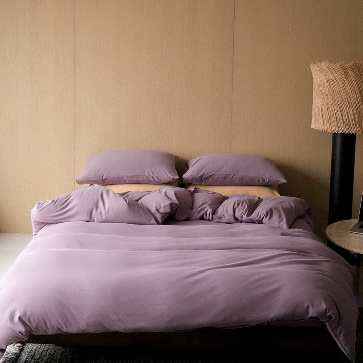 Extra-soft cotton satin duvet cover set with hotel finish and concealed zipper