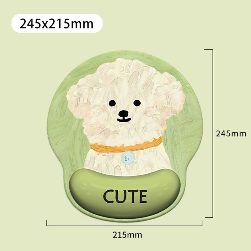 Cute Dog-Themed Ergonomic Desk Mouse Pad