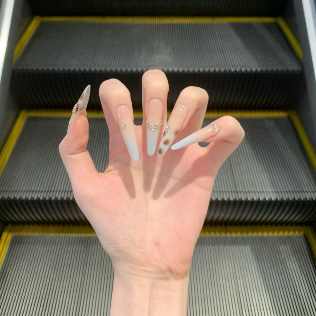 Decorative Stiletto Press-On Nail Enhancements