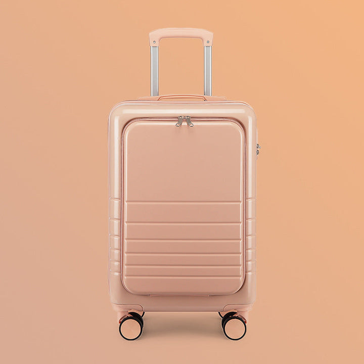 carry-on hardshell front-pocket spinner suitcase with quick-access compartment telescopic handle and smooth full-rotation wheels Kalsten